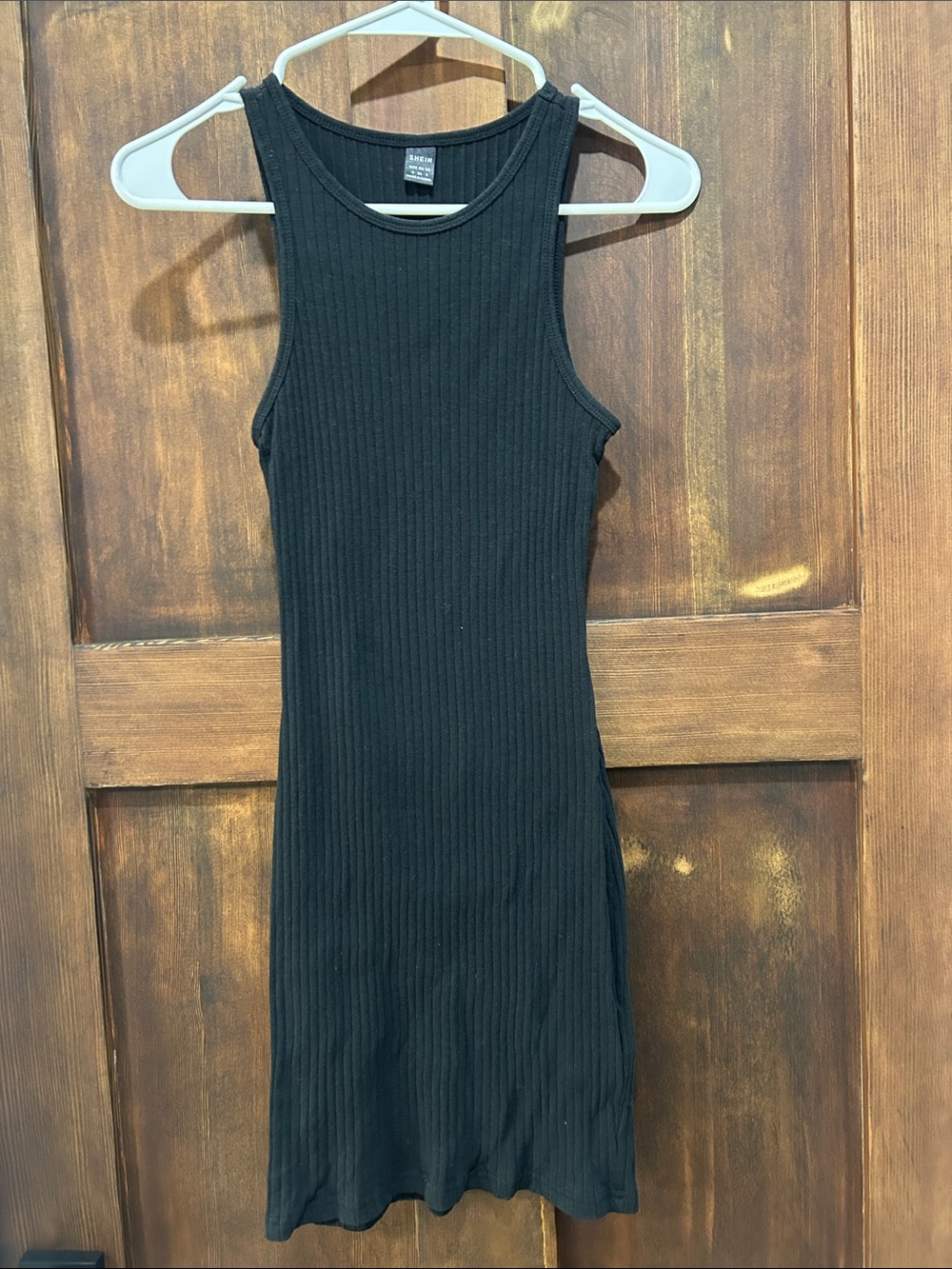 Black Ribbed Tank Dress - Classic Bodycon